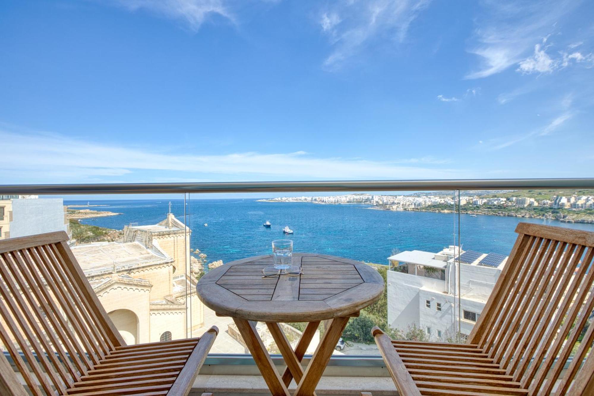 Blu Mar Sea View Apartments St. Paul's Bay Bagian luar foto